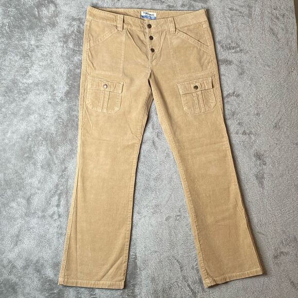 Vintage Old Navy Tan Button Fly Cargo Style Corduroy Pants - Picture 1 of 12